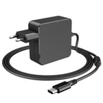 Ponkor 65W USB C Chargeur Type C Adaptateur d'alimentation, Notebook Power Delivery Chargeur Compatible avec Lenovo, ASUS, Acer, Dell, Xiaomi Air, Huawei Matebook, HP, Thinkpad
