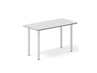 Skrivebord Dna, Lysgrå 1200X600 Mm I-Ben/Alugrå