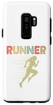 Coque pour Galaxy S9+ Retro Runner Marathon Running Vintage Jogging Fans