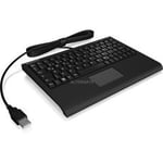 KeySonic ACK-3410 clavier USB QWERTZ Allemand Noir Noir, Mini, USB, Clavier à membrane, QWERTZ, Noir