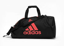 adidas Unisex – Adult 2-in-1 Sports Bag, Black/Red, S