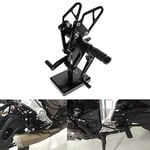 ZMMWDE Adjustable Aluminum Motorcycle Rearset Footrest Footpeg Rear Set Footrest Foot Peg,For YAMAHA MT-07 FZ07 2013-2017 black