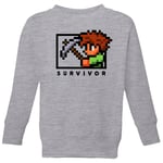 Terraria Survivor Kids' Sweatshirt - Grey - 7-8 Years - Grey