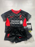 Liverpool 2020/21 Football Shirt Mo Salah #11 Nike Kids Third Mini Kit 3-6 Month