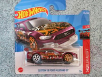 H2175 CUSTOM 2018 FORD MUSTANG GT purple Hot wheels 2022 175/250 CaseJ