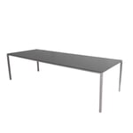 Cane-Line - Pure matbordsunderrede 280X100 CM - Taupe/bordsskiva 280X100 cm - Pure - Nero Black - Matbord utomhus - Svart
