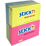 Notisblock 76x127 100 Blad 12 Pack Sorterat Neon