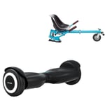 Paket Hoverboard Go Kart med Stötdämpare, 6.5 tums, Jetson Prism Black, Standard Räckvidd och Blå Hoverkart med Stötdämpare, Smart Balance
