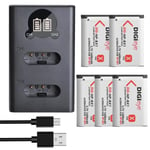 5 batteries NPBX1 NP BX1 batterie + LCD double chargeur pour Sony ZV1 NP BX1 DSC RX1 RX100 X3000 AS10 AS50 AS