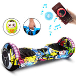 QINGMM Hoverboard,Self Balancing Scooters with LED Flash Lights Wheels And Bluetooth Speaker,Electric Scooters for Kids Adult,street dance,8.5 inch