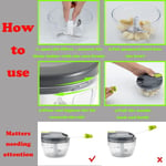Pull String Hand Chopper Manual Food Processor Slicer Vegetables Onion Garlic