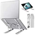 Laptop Stand, Portable Laptop Holder Riser Computer Tablet Stand, Adjustable Aluminum Ergonomic Foldable Desktop Holder Compatible with MacBook,iPad, HP, Dell and More 10-15.6 Inches Laptops