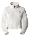 The North Face 100 Glacier Cropped 1/4 Zip W White Dune (Storlek S)