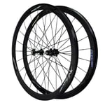 700C Road Racing MTB Bike Wheelset, Double Wall V-Brake 40mm Bicycle Cycling Wheels 24 Hole for 8/9/10/11/12 Speed
