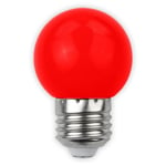 1W Färgad LED liten globlampa - Röd, E27 - Dimbar : Inte dimbar, Kulör : Röd