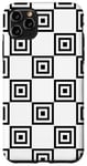 Coque pour iPhone 11 Pro Max Black-White Classic Memphis Tile Square Chessboard Pattern