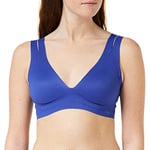 sloggi Women's Zero Feel Flow Bralette Top, Blue Sapphire, XS