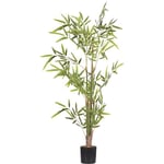 Beliani - Plante Fleur Artificielle Bambou 100 cm de Hauteur avec Pot Inclus Look Très Naturel et Décoratif Ajout Idéal pour Maison ou Bureau