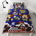 Nintendo Super Mario Kart Racer Single Duvet Cover Bedding Donkey Kong