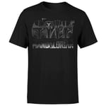 Star Wars The Mandalorian Helmets Line Art Men's T-Shirt - Black - M