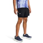 Under Armour UA Fly by 3'' Shorts, Black/Astro Pink/Reflective, SM