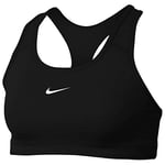 Nike Medium-Support 1-Piece Pad Sports Bra W NK DF Swsh 1Pp Bra, Black/(White), BV3636-010, XXL