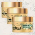3 x Pantene Pro-V Miracles  GROW STRONG & LONG KERATIN Hair Mask 160ML