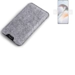 Felt case sleeve for OnePlus 11R 5G grey protection pouch