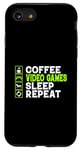 Coque pour iPhone SE (2020) / 7 / 8 Café Jeux Vidéo Sleep Repeat