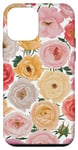 Coque pour iPhone 12 mini rose de fleur drôle pour les amoureux des fleurs