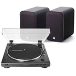 Audio-Technica Bluetooth LP60XBT Turntable + Q Acoustics M20 Black Speakers Set