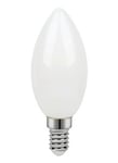 Ampoule LED à filament flamme verre transparent E14 470lm 3.4W = 40W Ø3.5cm  Diall blanc chaud