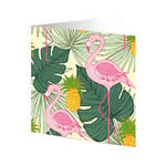 Cards by Jojo Hawaiian tropic kort med kuvert 15x15 cm