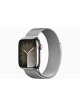 Watch Series 9 GPS + Cellular 41mm - Silver Stainless Steel Case with Silver Milanese Loop
