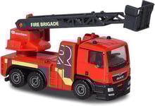 Majorette Majorette-212057181Q07 SOS Man TGS Rosenbauer Camion de Pompier, Jouet Voiture, Roue Libre, pièces à Ouvrir et/ou Mobiles, 7,5 cm, Rouge, pour Enfants à partir de 3 Ans, 212057181Q07