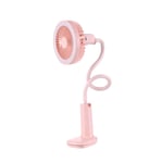 Portable USB fan with LED lights, flexible and adjustable 2-speed adjustable radiator mini fan, easy to carry, small desktop USB fan