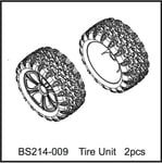 214-009 BSD Wheels/Tyres Glued For Dune Buggy (Black Wheels)