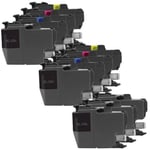 Compatible Multipack Brother MFC-J5930DW Printer Ink Cartridges (11 Pack) -LC3219XLBK