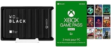WD_Black D10 for Xbox One 12To + Game Pass for PC 3 Months