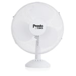 Tower Presto PT600003 16” Desk Fan, 3 Speed Settings and 80° Oscillation, 40W