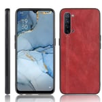 SPAK OPPO Find X2 Lite Case,Soft TPU Frame + PU Leather Hard Cover Protection Case for OPPO Find X2 Lite (Red)