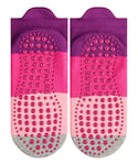 FALKE Unisex Kids Colour Block K HP Cotton Grips On Sole 1 Pair Grip socks, Pink (Crocus 6962), 6-8.5