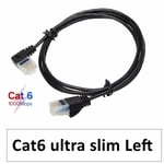 1m Left Câble Ethernet CAT6 Lan RJ45 fin, 10Gbps, cordon raccordement Compatible avec Cat 6 Modem et routeur Nipseyteko