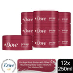 Dove Pro Age Body Butter Cream with Olive Oil Body Care+Moisture 250ml, 12 Pack