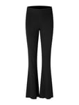 Polina Knit Trousers Bottoms Trousers Flared Black Second Female