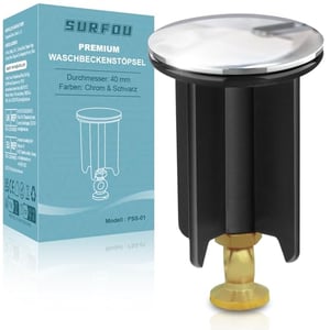 Bouchon D'évier Universel 40 Mm - Hauteur Réglable 66-83 Mm, Laiton Et ABS, Pour Salle De Bain, Cuisine
