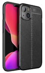 Parallel Imported iPhone 14 Plus Leather Texture Case Black