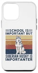 Coque pour iPhone 12 mini L'école est importante mais le chien husky sibérien est importateur