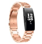 Chofit Straps Compatible with Fitbit Inspire HR/Inspire 2/Inspire Stainless Steel Business Watchband Replacement Women Bracelet Wristbands for Inspire HR Strap Fitness Tracker (Rose Gold)