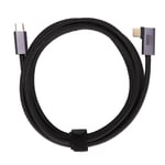 Typ C till Typ C Vinklad Datakabel 100W Snabbladdning Slitstark Guldpläterad Plug and Play USB-kabel för Laptops 200cm/78.7in